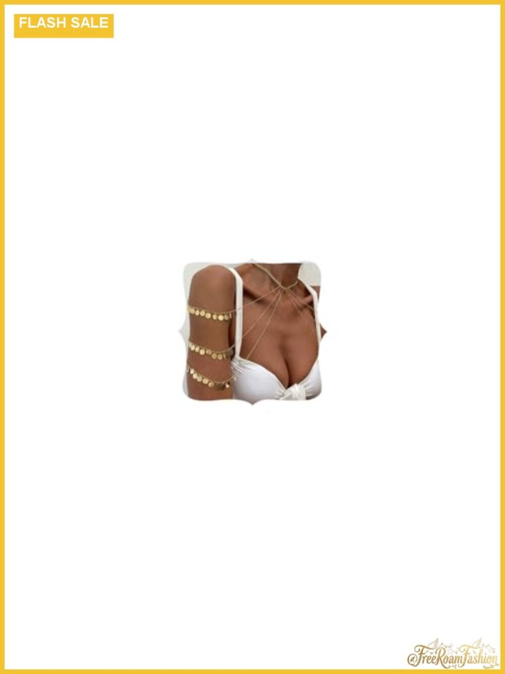 Missgrace Gold-Plated Sequin Tassel Body Chain Shawl Wedding Party